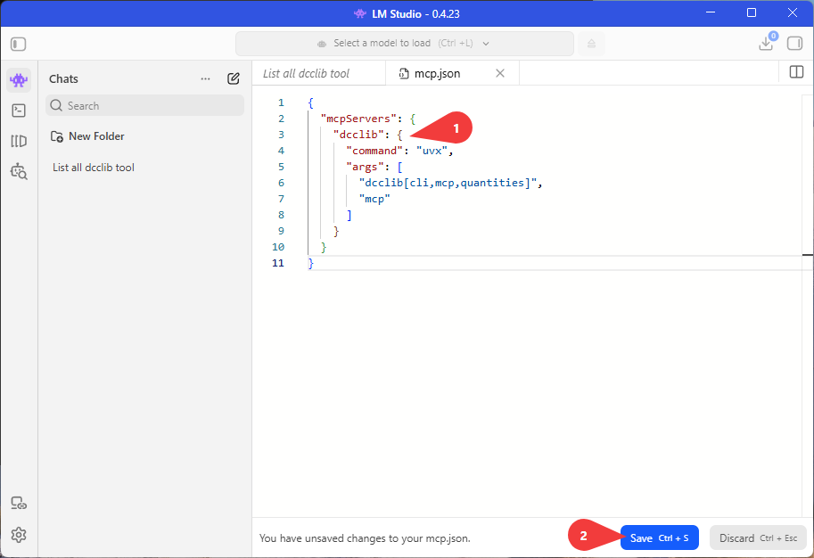 LM Studio mcp.json